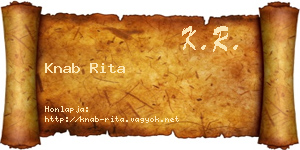 Knab Rita névjegykártya